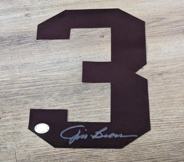 Jim Brown Autographed number decal