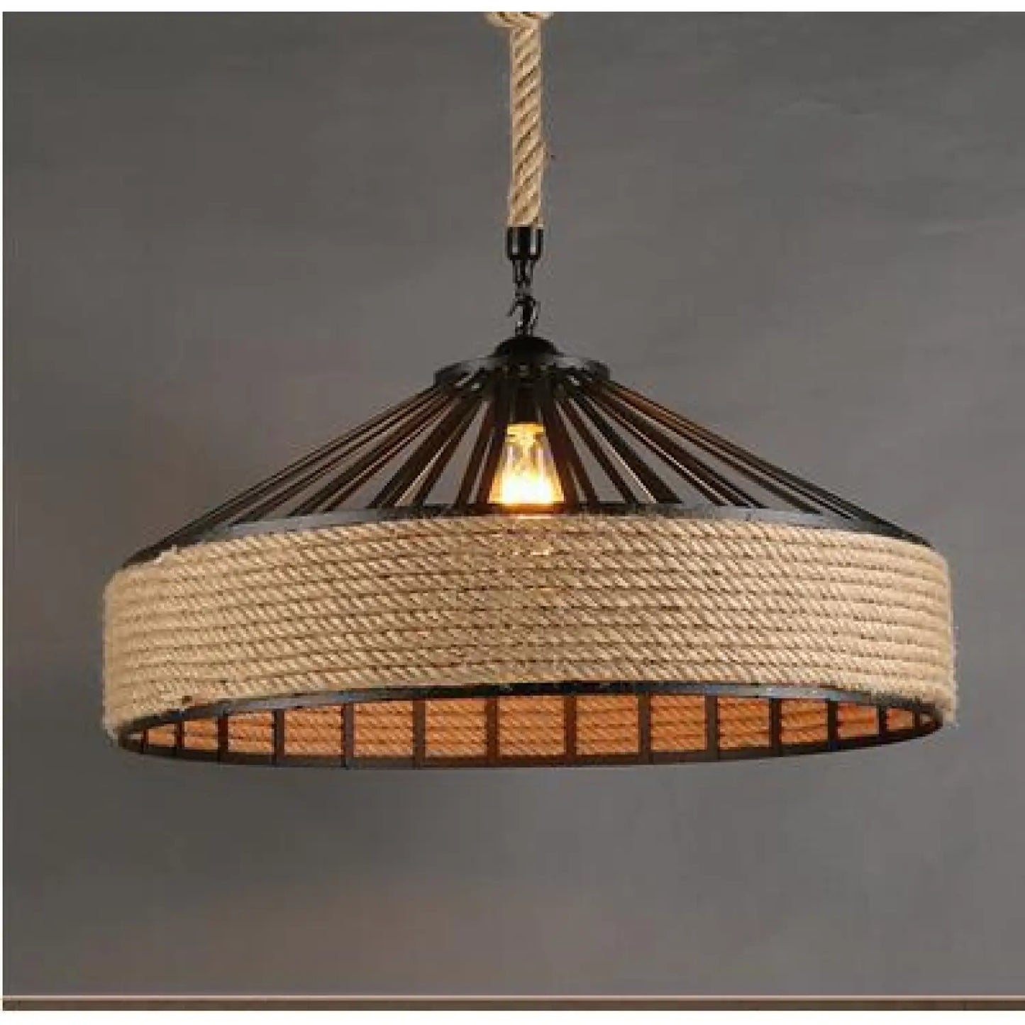 Rustic Hemp Rope Chandelier for Cozy Living Rooms and Dining Areas