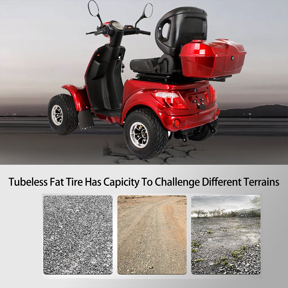 Zvg 4-Wheel 60V/20AH Electric Golf Senior Travel Mobility Scooter For Adults, 440LBS (SAK91582)